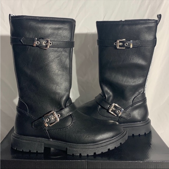 DKNY Silver Black Boots New With Box - Picture 5 of 6